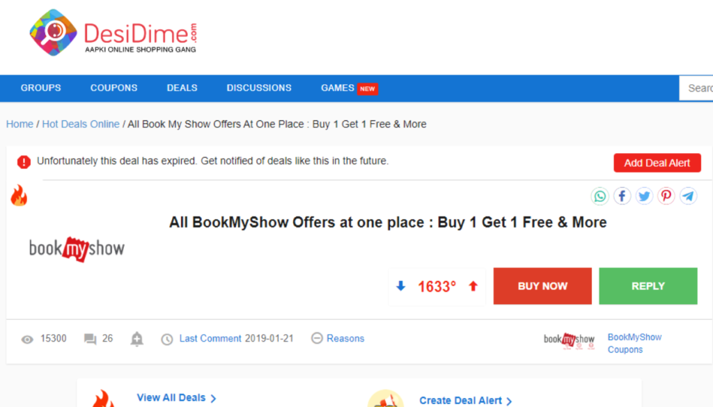 BookMyShow New user offer 75 off